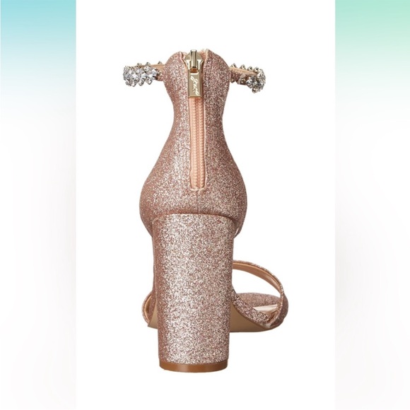 Jewel by Badgley Mischka Louise Ankle Strap Sandal Rose Gold Women’s Size 8 - Picture 2 of 12